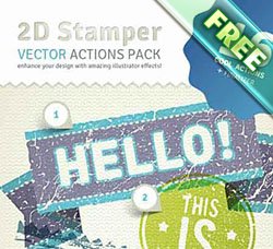 AI动作：2D Trash Stamper Vector Actions Pack